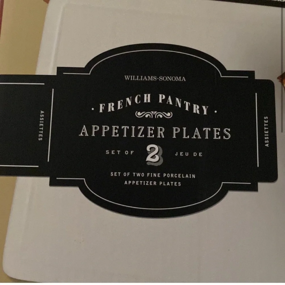 Williams Sonoma French Pantry Appetizer Plates- Set Of 2